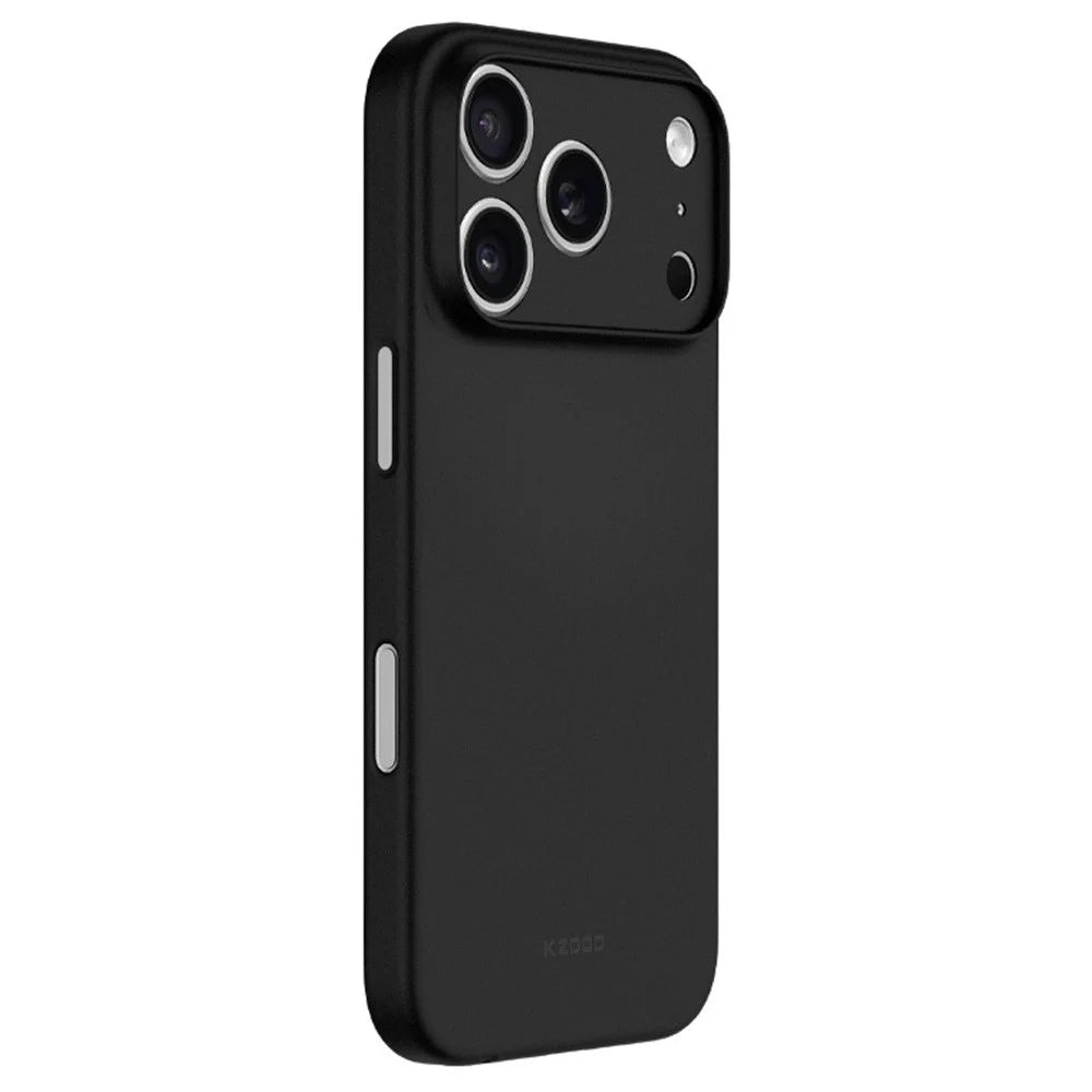 KZDOO Air Skin Series for iPhone 17 Pro Case Frosted Back Ultra Thin PP Phone Cover - Black - 1