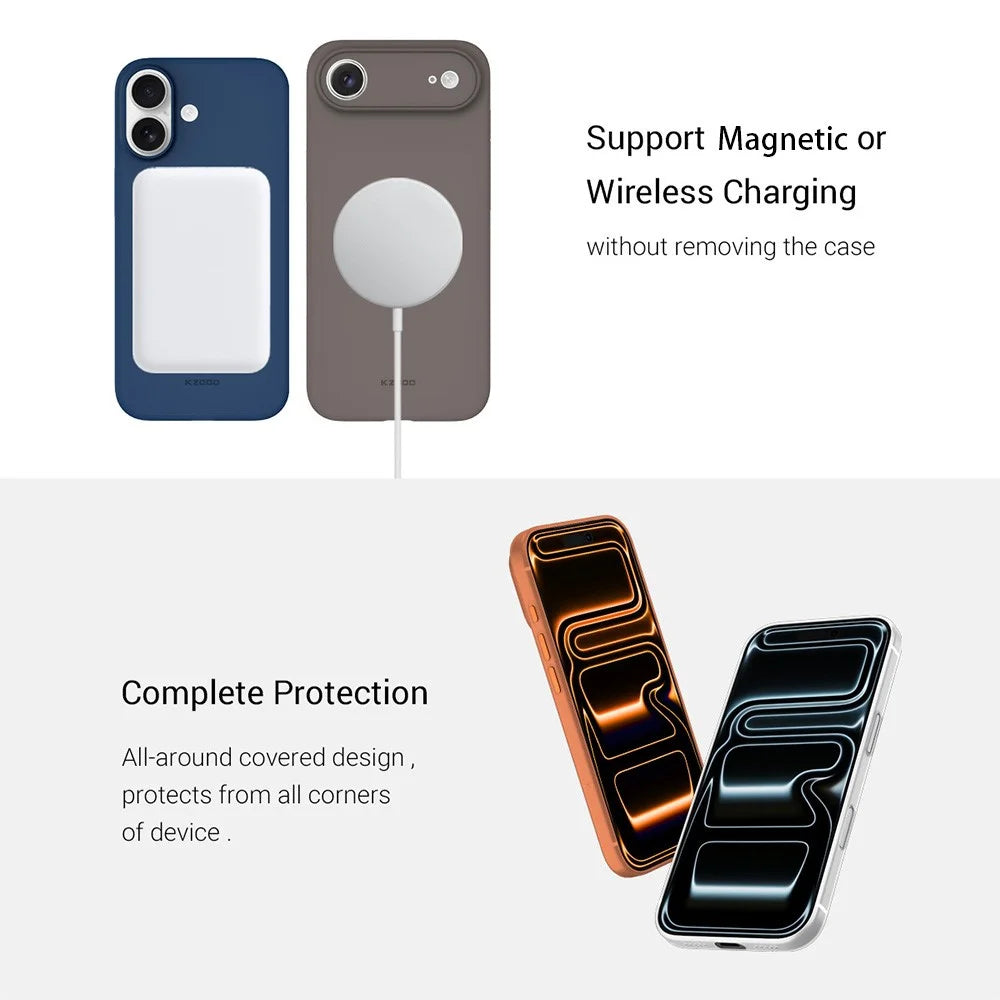 KZDOO Air Skin Series for iPhone 17 Pro Max Case Frosted Back Ultra Thin PP Phone Cover - Black - 5
