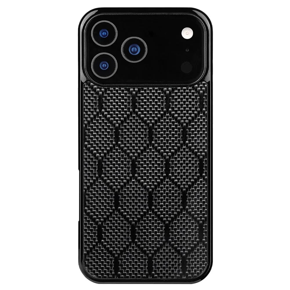 For iPhone 17 Pro Case Aramid Fiber TPU Shockproof Phone Cover - Honeycomb Texture - 1