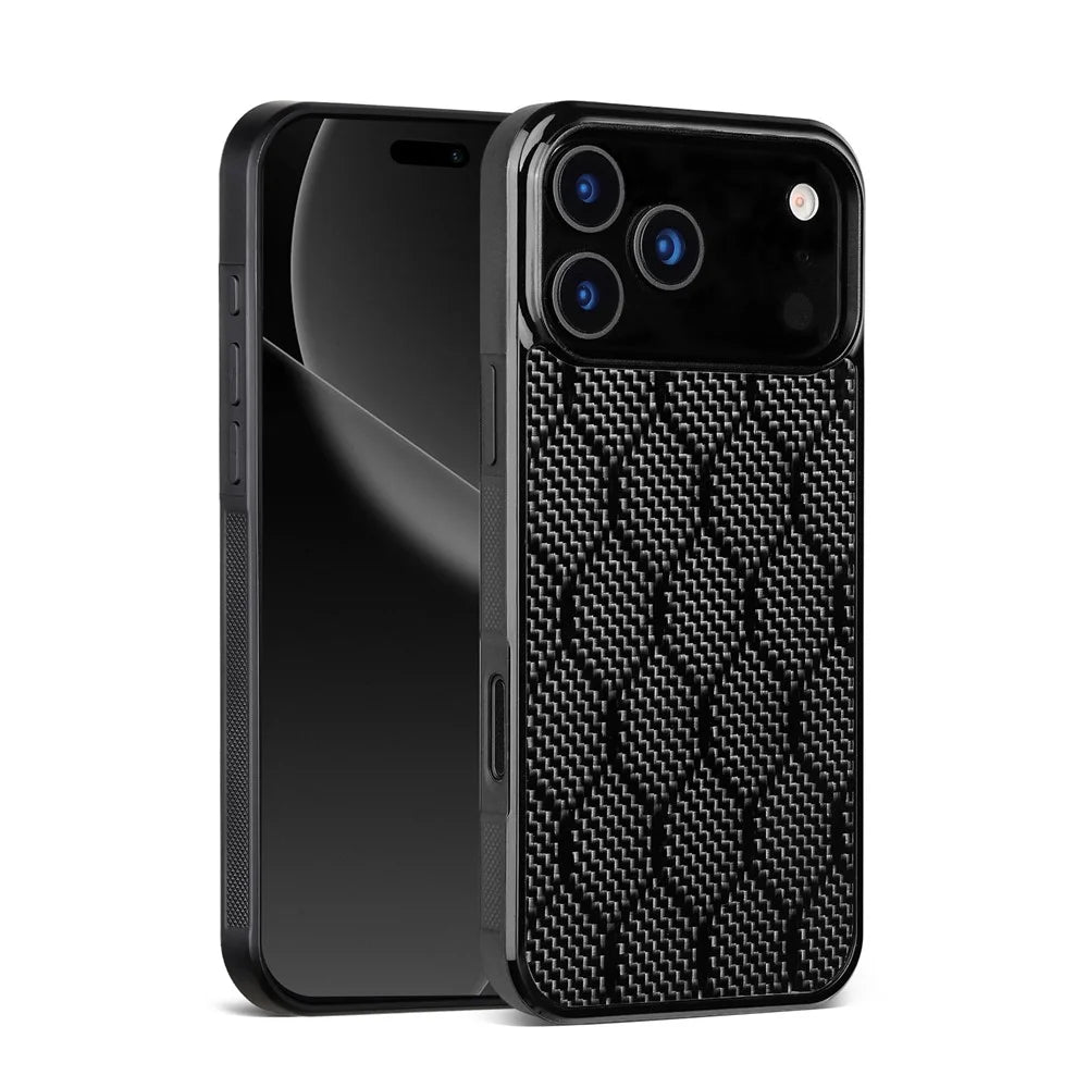 For iPhone 17 Pro Case Aramid Fiber TPU Shockproof Phone Cover - Honeycomb Texture - 2