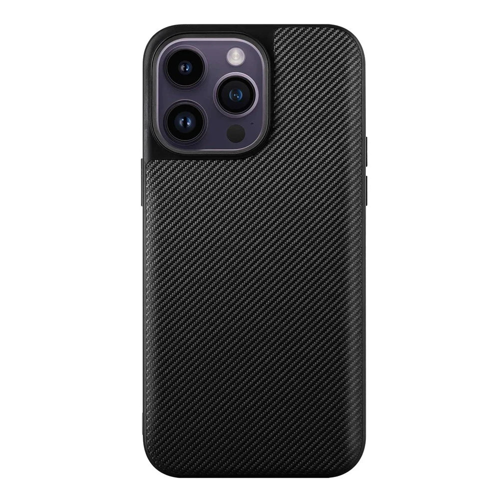 VILI TC Series for iPhone 14 Pro Max Textured Leather Coated TPU Phone Case Anti-scratch Mobile Phone Back Cover - 2
