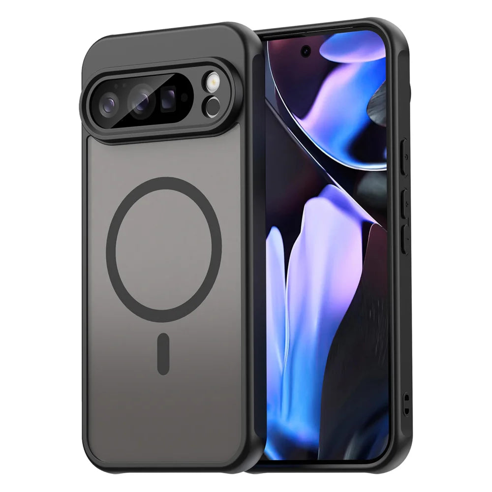 WANLONFENG For Google Pixel 10 Pro XL Magnetic Case with Screen Film  FD Series Skin Touch TPU + PC Phone Back Cover - Black - 2