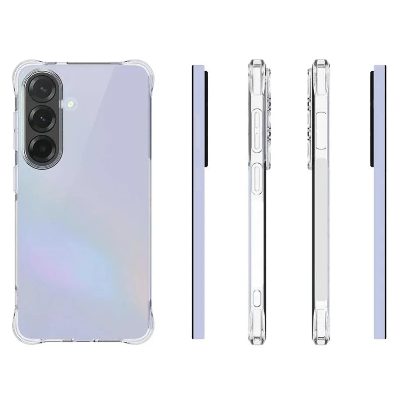 WANLONFENG For Samsung Galaxy S26 TPU Case  WL2 Series 2.0mm Phone Cover with 2Pcs Tempered Glass Films - Transparent - 6