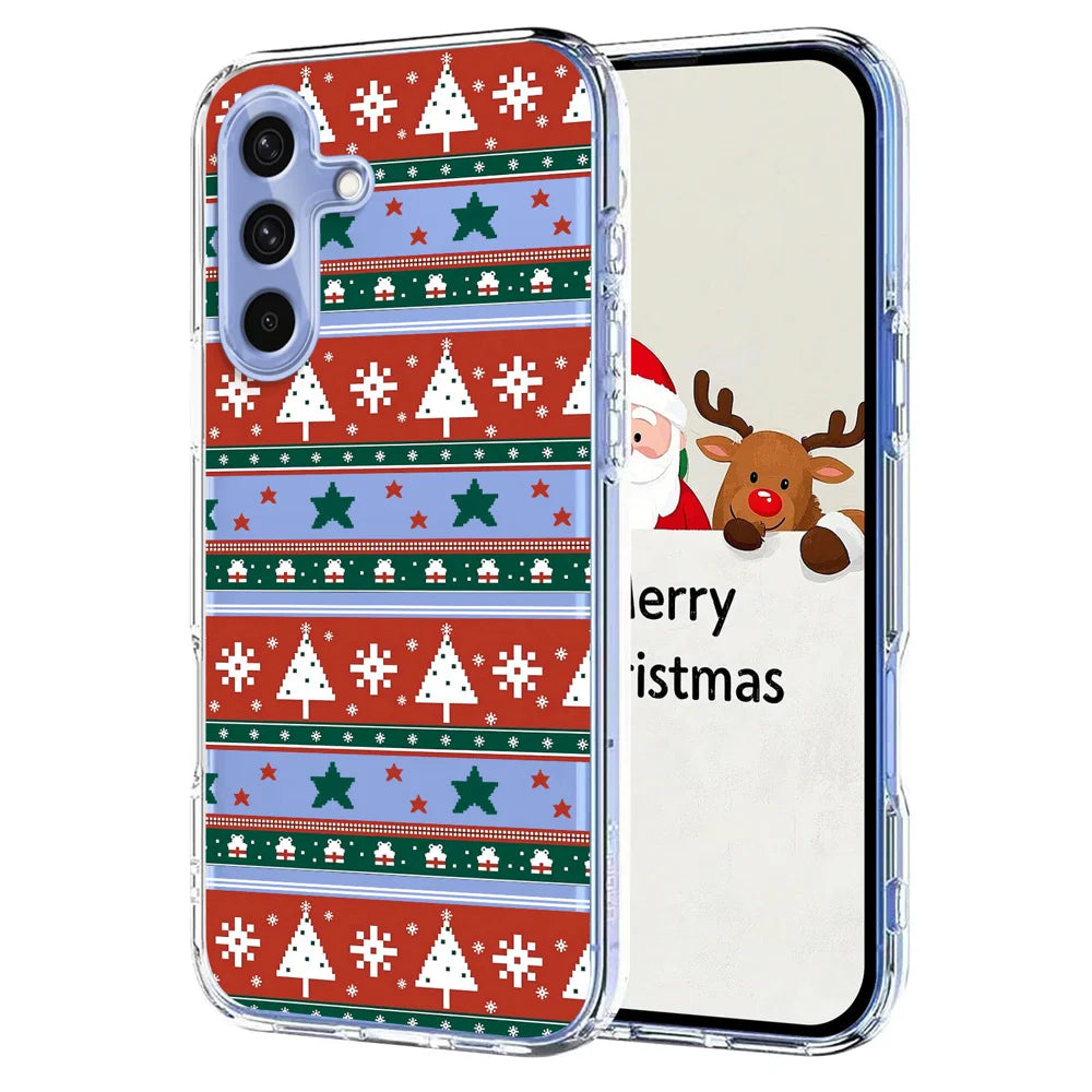 For Samsung Galaxy A18 5G / A18 4G / A17 5G / A17 4G / A26 5G Case Christmas Themed Pattern Printing TPU Phone Back Cover - Christmas Ribbons - 1