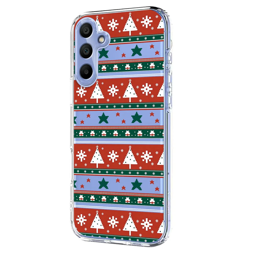 For Samsung Galaxy A16 4G / Galaxy A16 5G Case Christmas Themed Pattern Printing TPU Phone Back Cover - Christmas Ribbons - 2