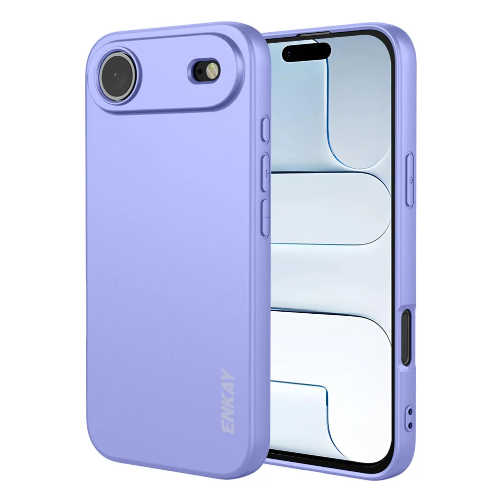 ENKAY HAT PRINCE For iPhone Air Silicone Case   Straight Edge Cell Phone Back Cover - Purple - 1
