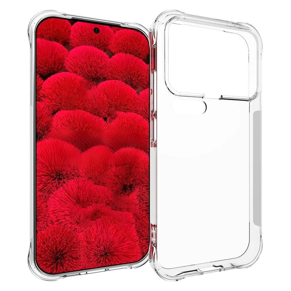 WANLONFENG For Xiaomi 17 Pro Case with 2Pcs Tempered Glass Films  WL2 Series  2.0mm TPU Phone Cover (Big Lens Hole) - Transparent - 2
