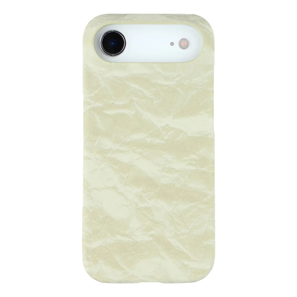 For iPhone Air Case Velvet Texture Leather + PC Phone Back Cover - Green - 3