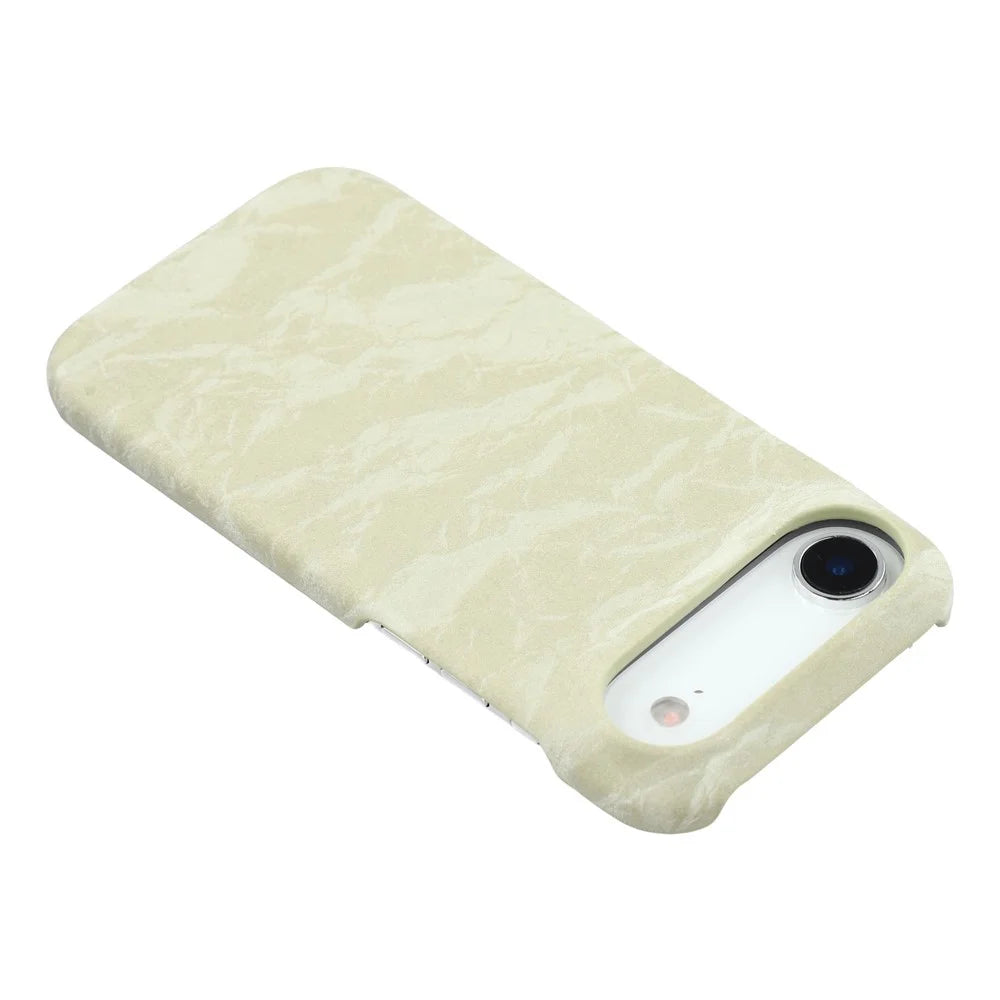 For iPhone Air Case Velvet Texture Leather + PC Phone Back Cover - Green - 5