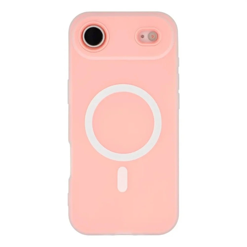 WANLONFENG ML Series For iPhone Air Magnetic Case Matte PC TPU Phone Cover with 2Pcs Screen Films - Pink - 3