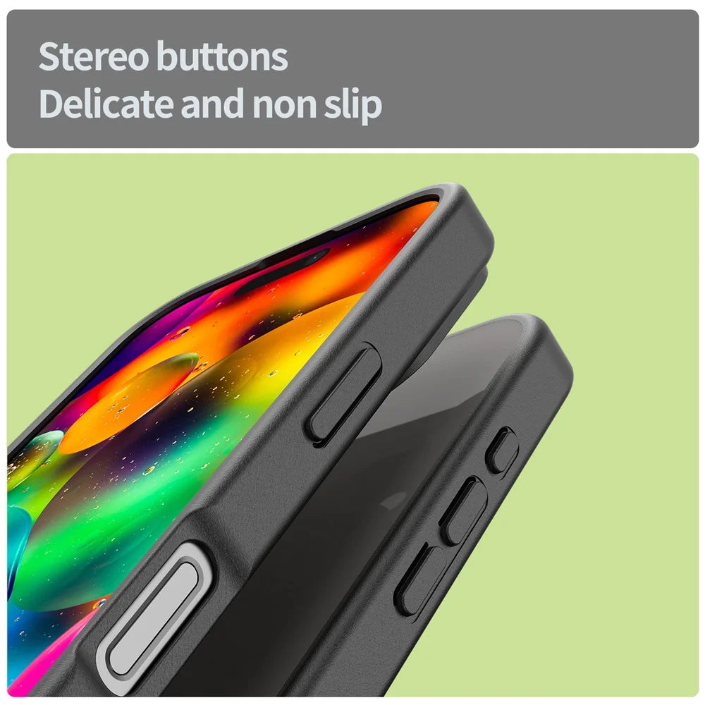 For iPhone 17 Case Skin Touch Matte Anti Drop TPU PC Phone Back Cover - Black - 5