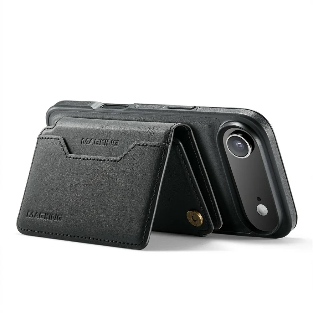 MAGKING K3 Series For iPhone Air Case Compatible with MagSafe Wallet PC + TPU + PU Phone Cover - Black - 4