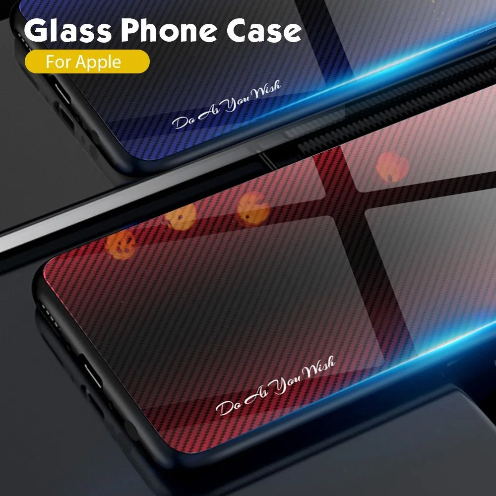 Anti-Scratch Phone Case for Samsung Galaxy S23+ Carbon Fiber Texture Phone Shell Tempered Glass+TPU Phone Cover - Black - 7