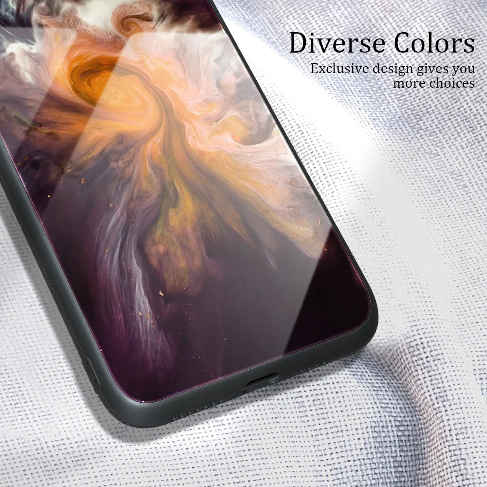 For Samsung Galaxy S23+ Marble Pattern Printing TPU + Tempered Glass Shockproof Case Anti-Scratch Phone Back Cover - DL01 - 3