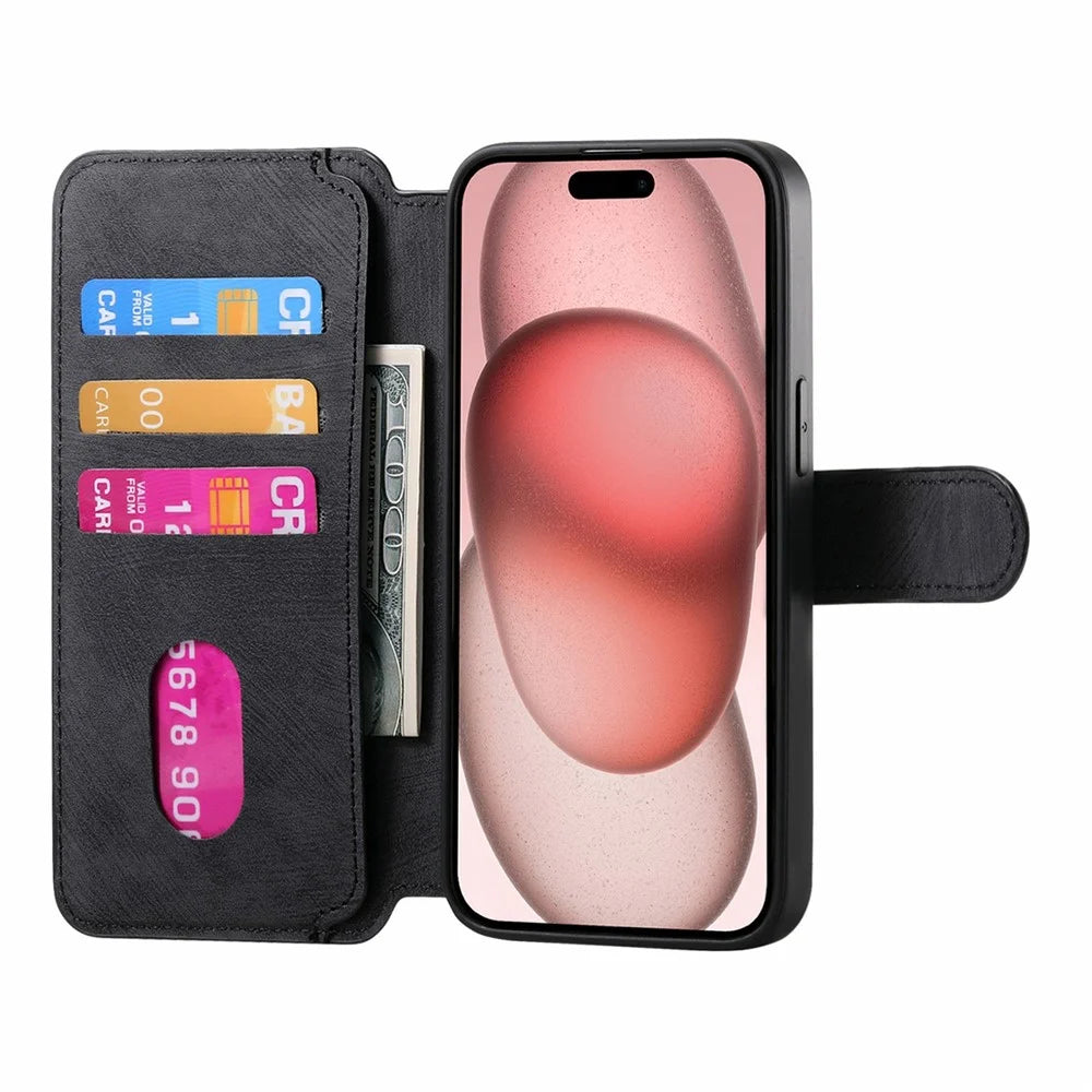 CASENEO MW-03 For iPhone 18 Pro Max / 17 Pro Max Case with Detachable Wallet Leather + TPU Phone Cover - Black - 2