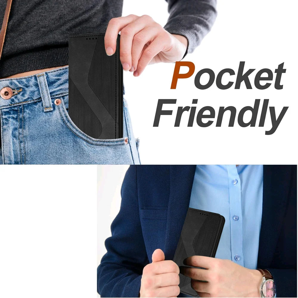 For Samsung Galaxy S24 FE Phone Cover Skin-touch Feel Leather Wallet Case with Stand - Black - 6