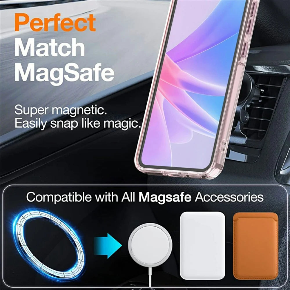 For Samsung Galaxy A16 5G  /  4G Magnetic Case Color Changing TPU Phone Back Cover - Pink - 7