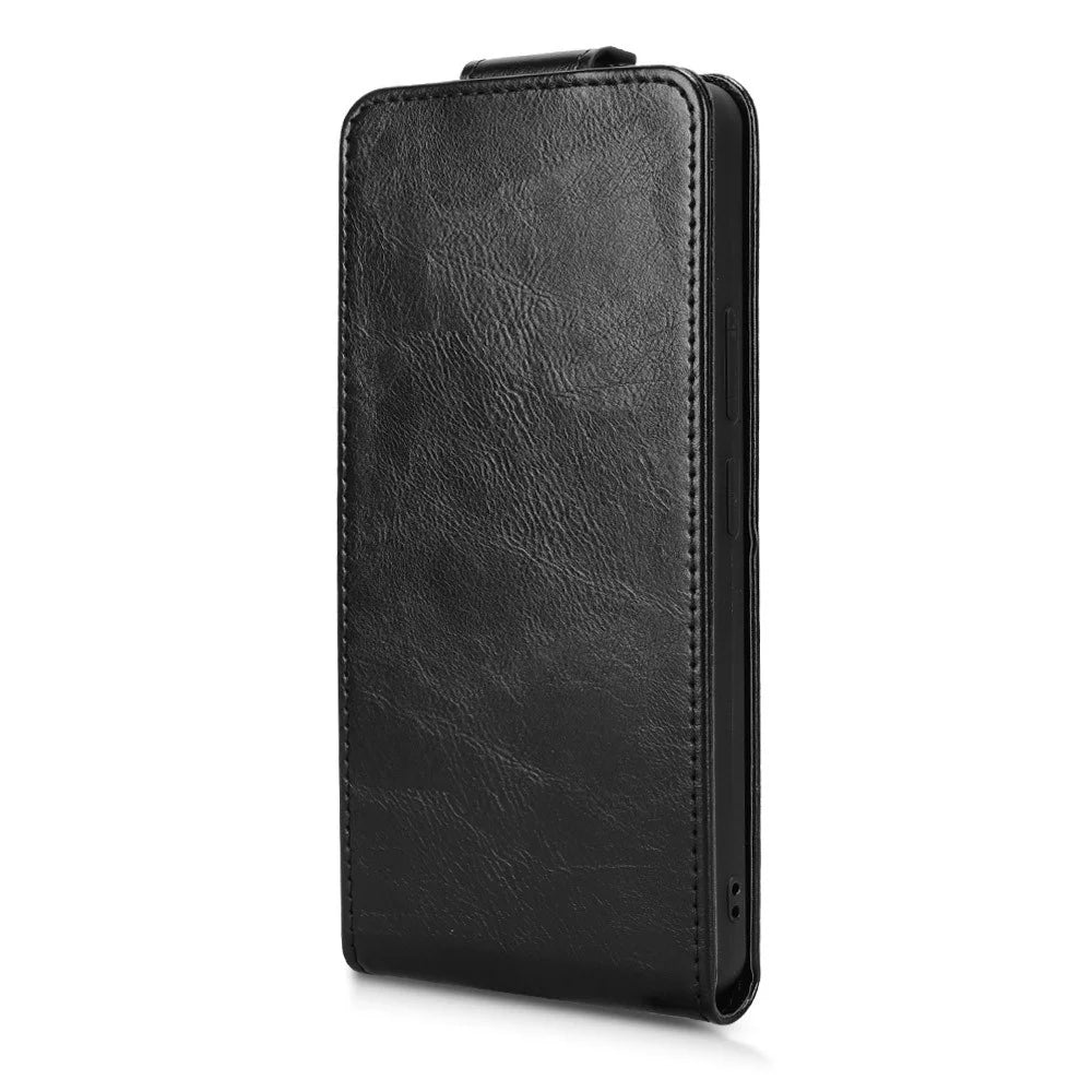 For Blackview Shark 6  /  Oscal Tiger 8 Stand Case Magnetic Clasp Vertical Flip Leather Phone Cover with Card Holder - Black - 7