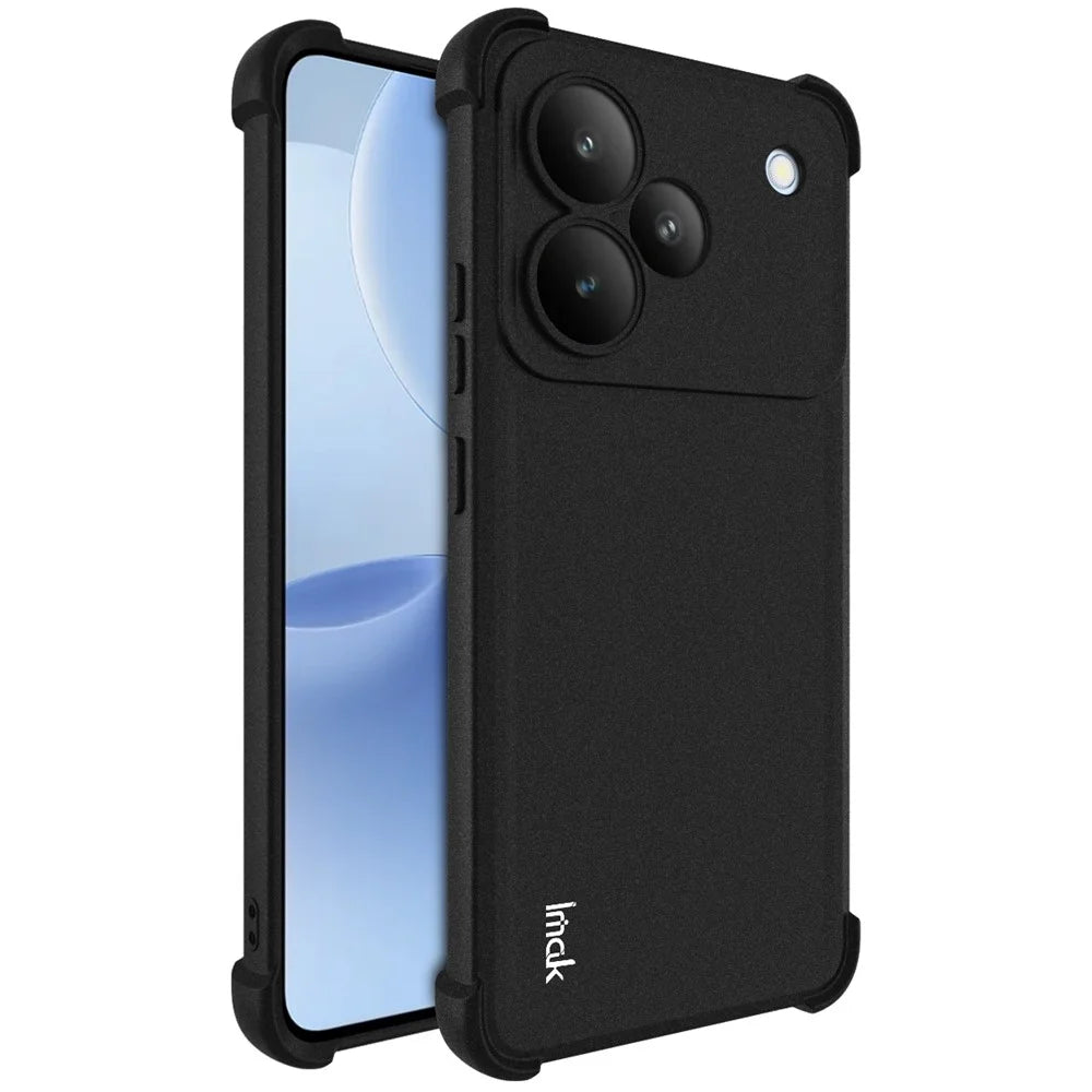 IMAK For Realme P4 5G Case TPU Phone Cover Airbag Shockproof Protection - Matte Black - 1