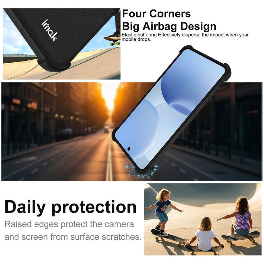 IMAK For Realme P4 5G Case TPU Phone Cover Airbag Shockproof Protection - Matte Black - 3