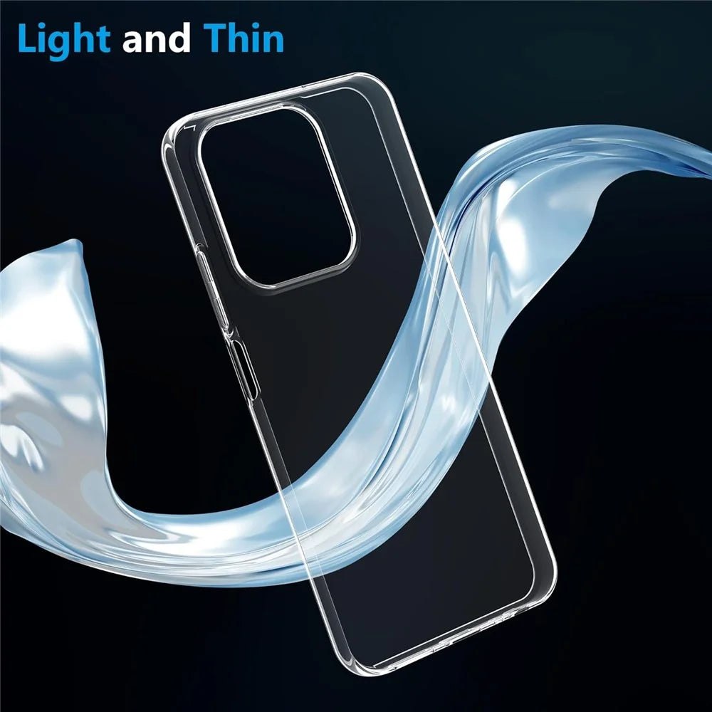 For Xiaomi Redmi 15C 4G (Global) (171mm)  /  Poco C85 4G (171mm) Clear TPU Anti-Scratch Phone Case + 2.5D Arc Edge Screen Protector - 2