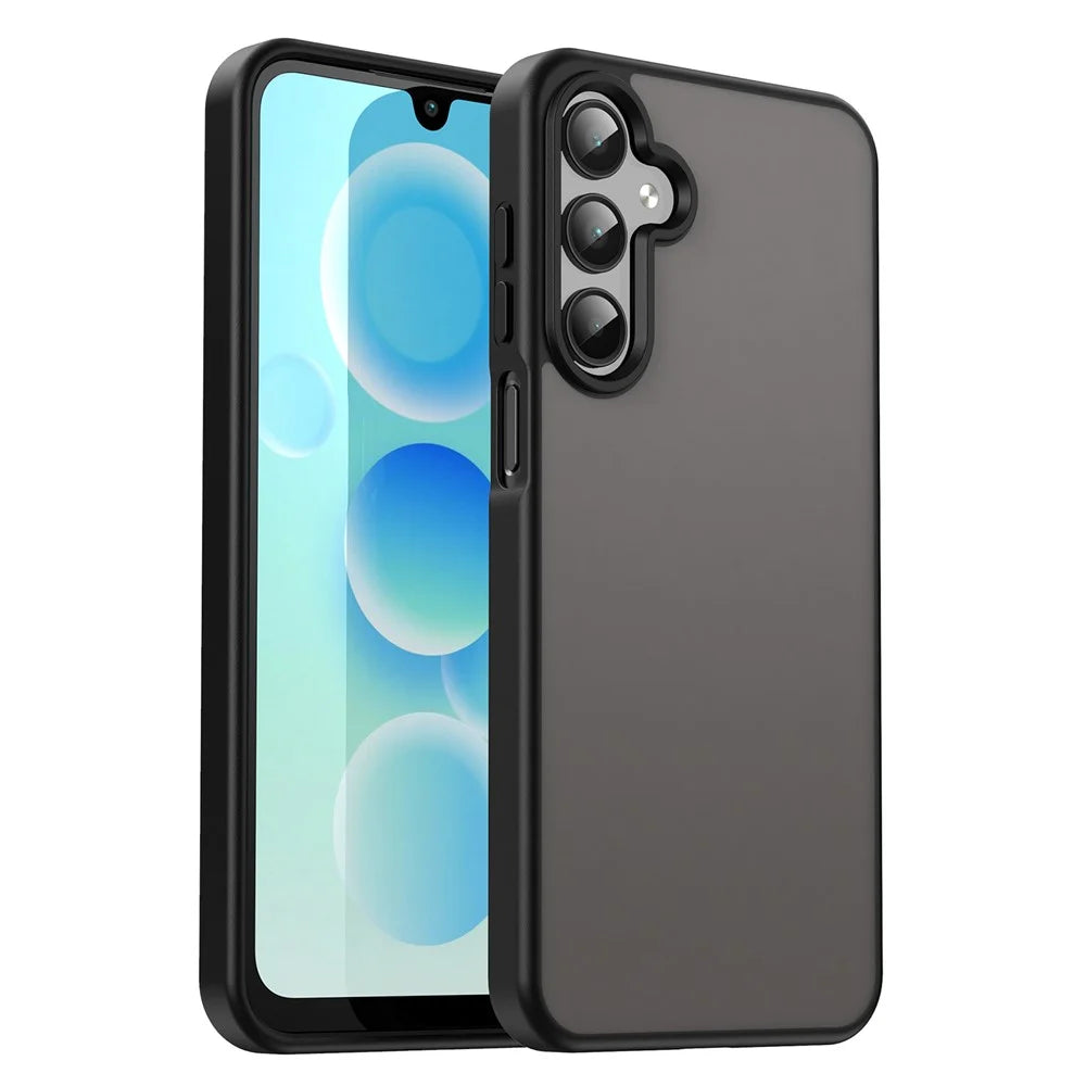 For Samsung Galaxy A16 4G / 5G Case Skin Touch Matte Anti Drop TPU PC Phone Back Cover - Black - 1
