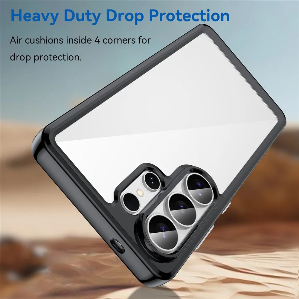 For Samsung Galaxy S26 Ultra Case TPU + Acrylic Protective Clear Phone Cover - Black - 2