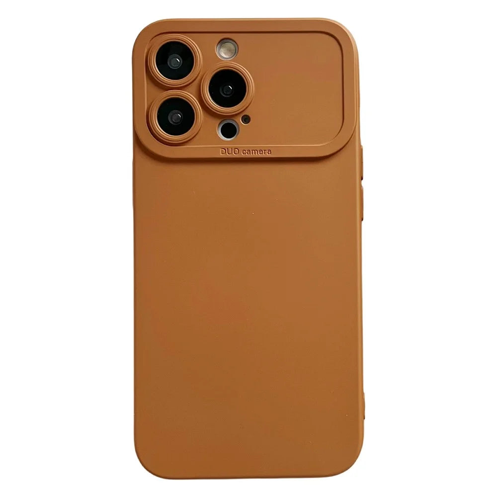 YCADEN For iPhone 13 Pro Case Precision Cutout TPU Protective Phone Cover - Brown - 1