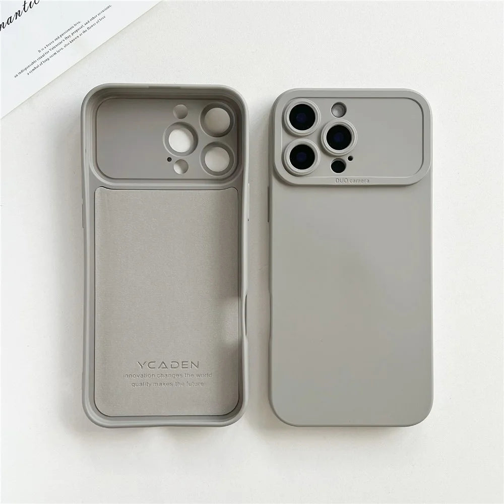 YCADEN For iPhone 16 Pro Max Case Precision Cutout TPU Protective Phone Cover - Titanium Grey - 2