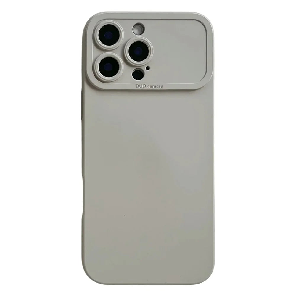 YCADEN For iPhone 16 Pro Case Precision Cutout TPU Protective Phone Cover - Titanium Grey - 1