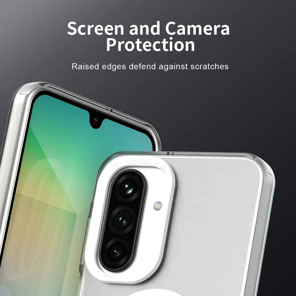 For Samsung Galaxy A17 5G / 4G Magnetic Case Anti Drop Hybrid Phone Back Cover - White - 7