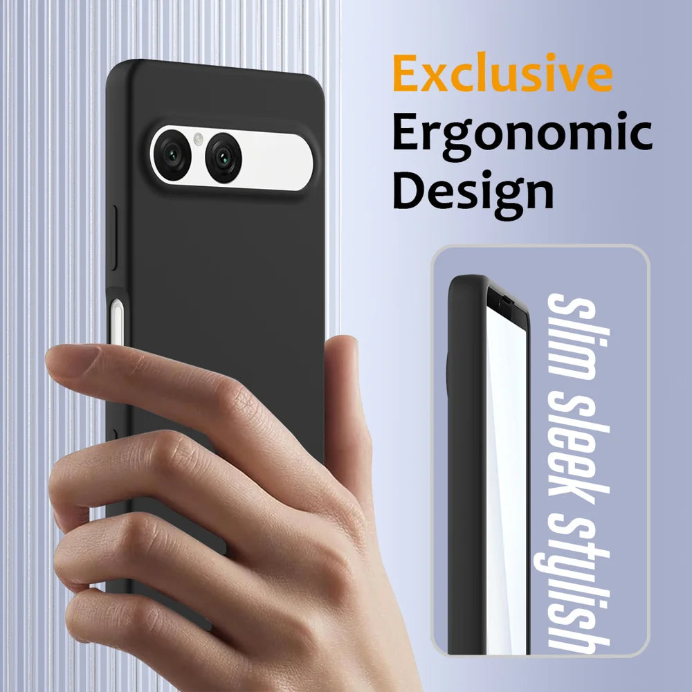 For Sony Xperia 10 VII Case Magnetic Case Anti-Drop Liquid Silicone Phone Cover - Black - 4