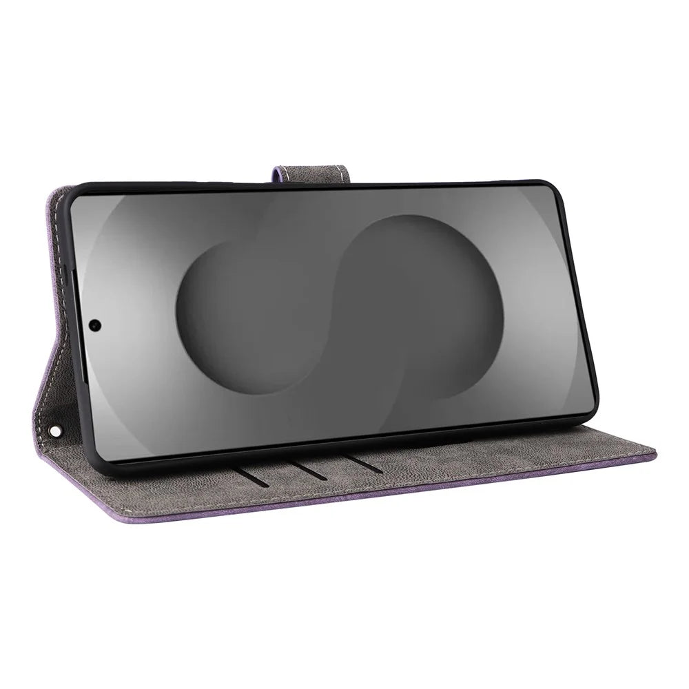For Samsung Galaxy S26 Ultra Case Wallet RFID Blocking PU Leather Phone Cover Stand with Strap - Purple - 3