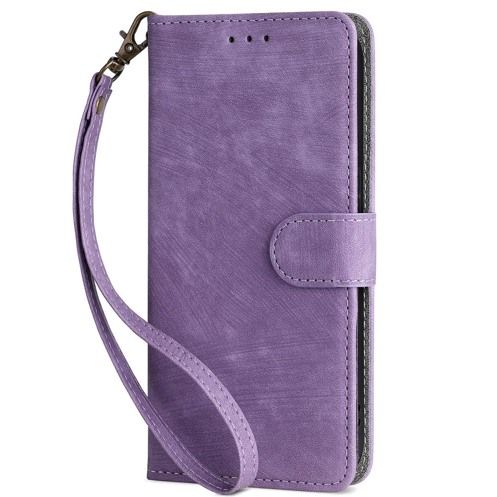 For Samsung Galaxy S26 Ultra Case Wallet RFID Blocking PU Leather Phone Cover Stand with Strap - Purple - 7
