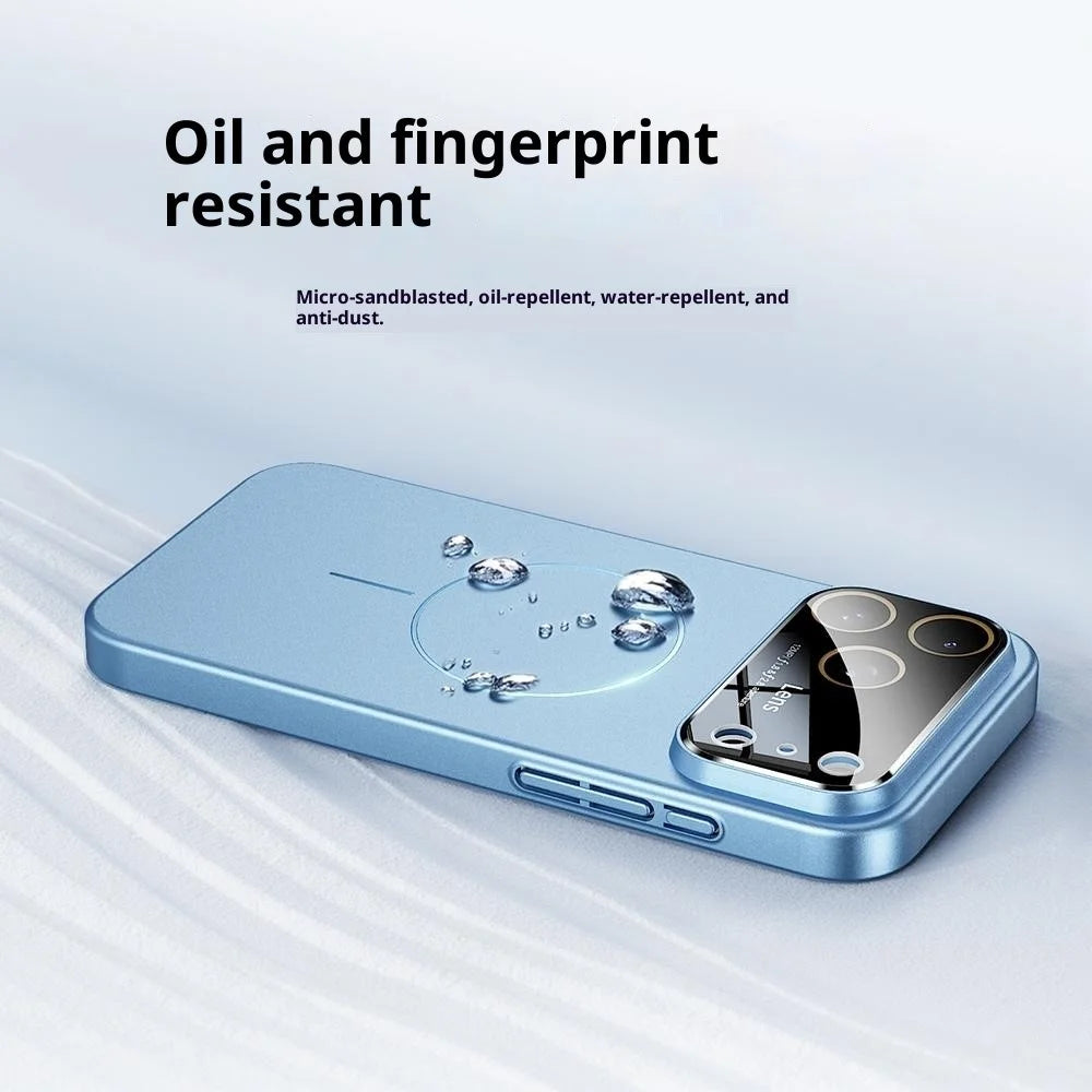 For iPhone 17 Pro Case Rubberized Skin Touch Magnetic PC Phone Cover Compatible with MagSafe - Blue - 7