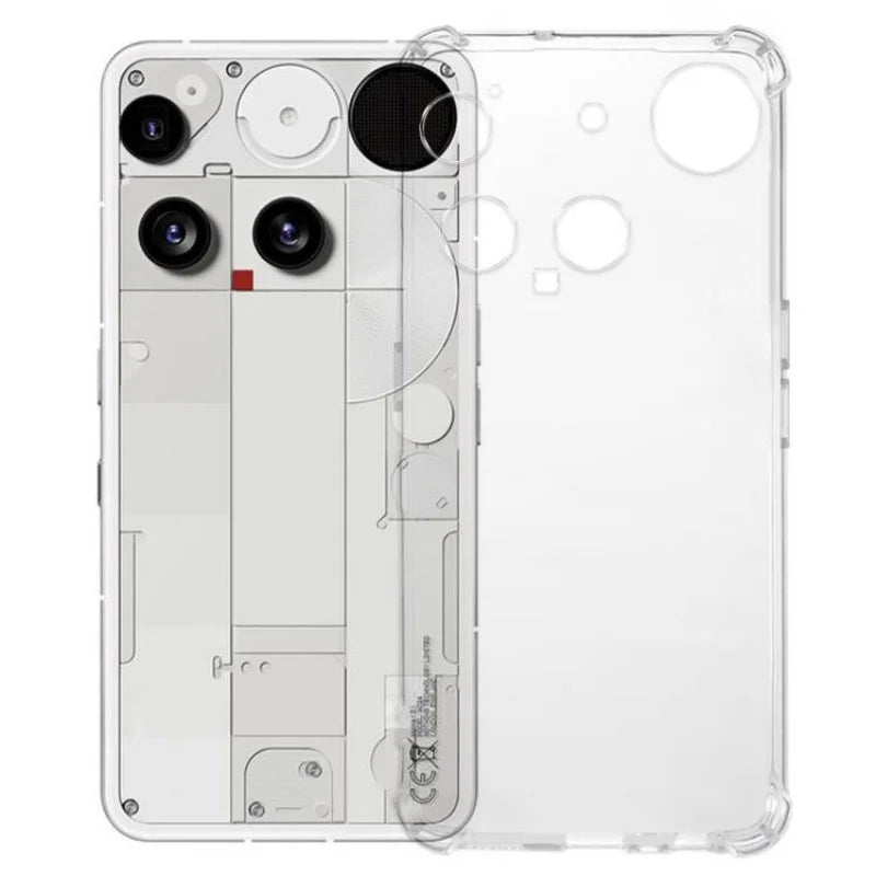 WANLONFENG For Nothing Phone (3) 5G TPU Case  WL3 Series 1.5mm Phone Cover with 2Pcs Tempered Glass Films - Transparent - 2