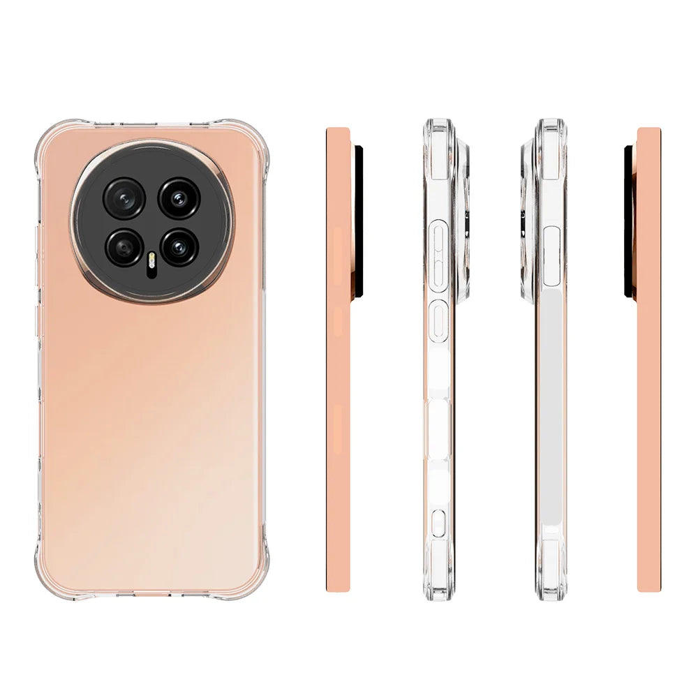 WANLONFENG For Honor Magic8 5G Case  WL Series 2.0mm TPU Phone Cover with Tempered Glass Film - Transparent - 6