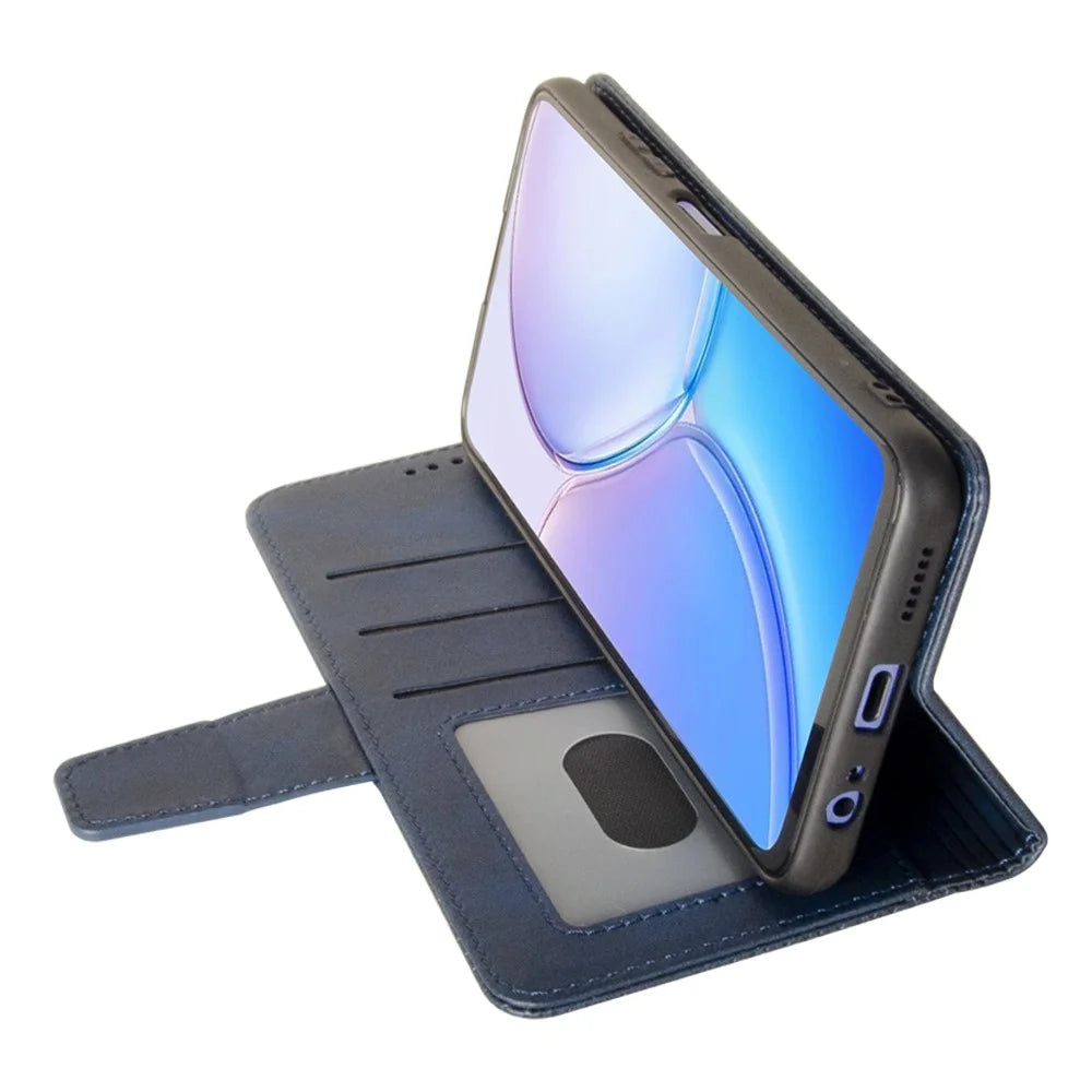 IDEWEI For OnePlus Nord CE5 5G / Ace 5 Racing 5G Case Leather Wallet Phone Cover Stand Calf Texture - Blue - 3