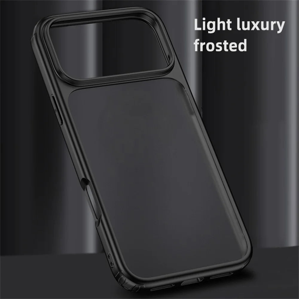 For iPhone 17 Pro Case Airbag Anti Drop TPU PC Phone Back Cover - Matte Black - 4