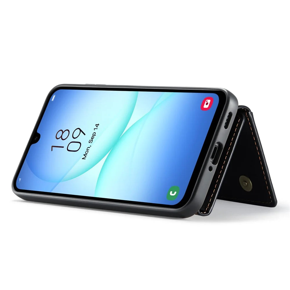 DG.MING M2 Series for Samsung Galaxy A18 5G / A18 4G / A17 5G / A17 4G Case PU + PC + TPU Phone Cover Detachable Wallet - Black - 5