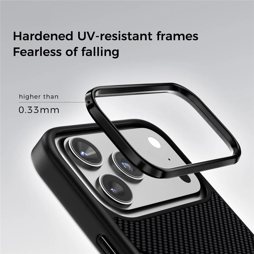 ABEEL CF-Lyocell Series For iPhone 18 Pro Max / 17 Pro Max Case Compatible with MagSafe Microfiber + PC + E-TPU Phone Cover - No.1 - 4
