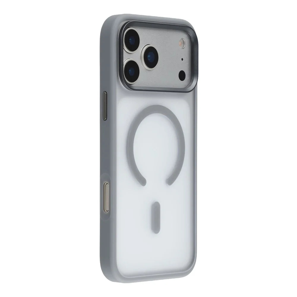 MUTURAL For iPhone 17 Pro Max Case Compatible with MagSafe TPU + PC Phone Cover with Metal Camera Frame - Dark Grey - 1