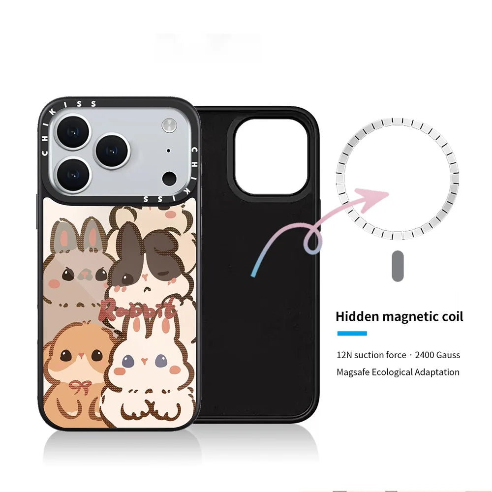 For iPhone 17 Pro Max Case Compatible with MagSafe Pattern Printing TPU PC High Aluminium-silicon Glass Phone Cover - Style A - 2