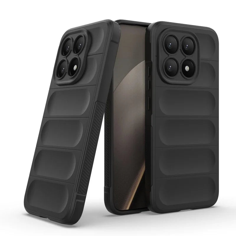 WANLONFENG For Xiaomi 15T TPU Case  HD Series Anti Slip Phone Cover with Tempered Glass - Black - 2