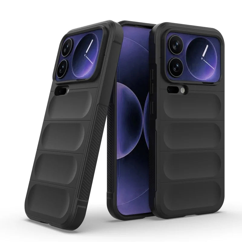 WANLONFENG For Xiaomi 17 Pro TPU Case  HD Series Anti Slip Phone Cover with Tempered Glass - Black - 2
