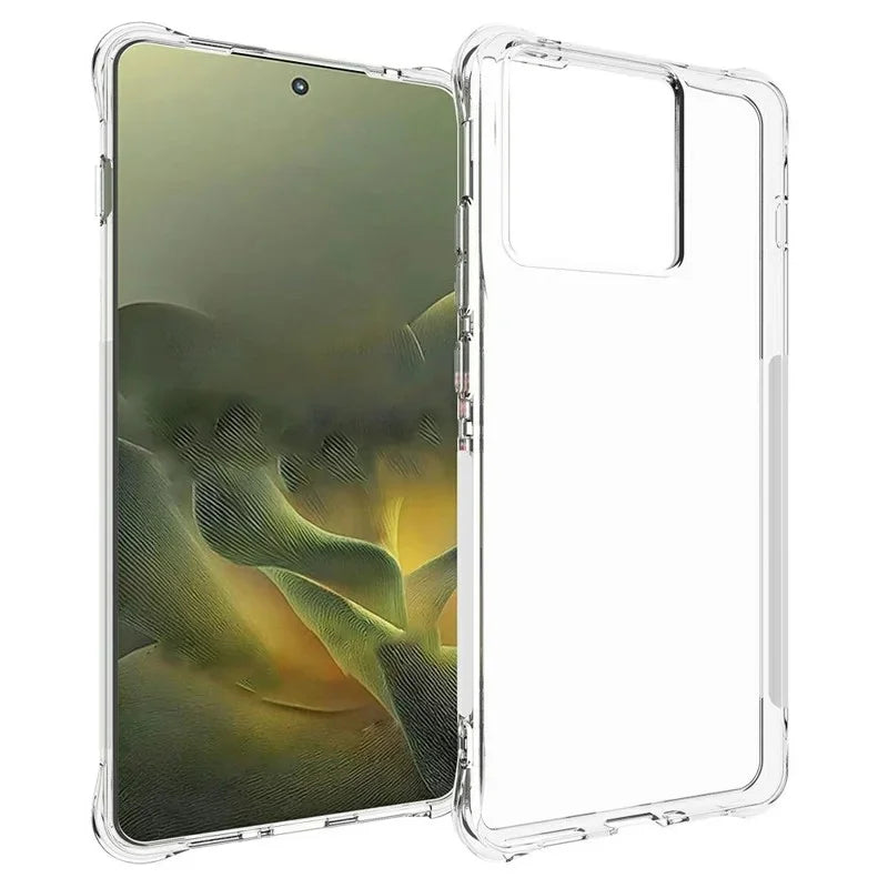 WANLONFENG For Motorola Edge 70 5G 2.0mm TPU Phone Cover  WL2 Series Case with 2Pcs Tempered Glass (Big Lens Hole) - Transparent - 2