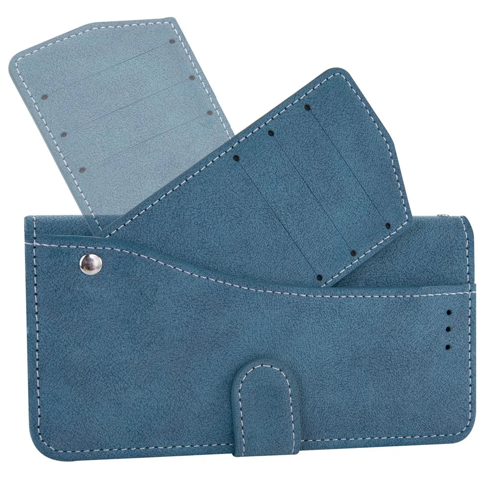 For OnePlus Nord CE4 Lite 5G / Oppo K12x 5G (China) Case Retro PU Leather Wallet Phone Cover with Rotating Card Slots Holder - Blue - 4