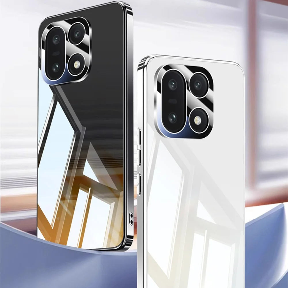 For OnePlus 15 5G Case Electroplating PC Phone Back Cover with Camera Lens Protector - Black - 6
