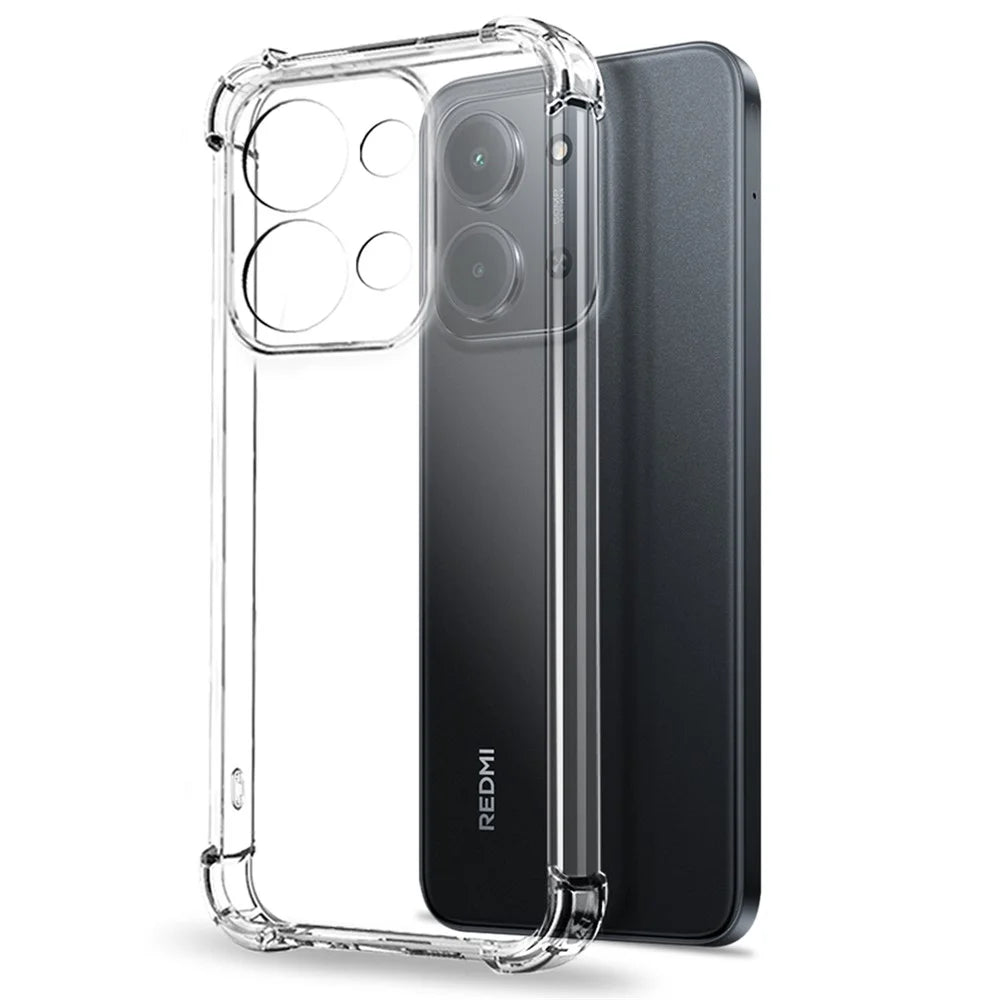 NORTHJO Phone Case For Xiaomi Redmi 15C 4G (EU) (173mm) / 15C 5G (EU) (173mm) / Poco C85 4G (173mm) , Four Corner Shockproof TPU Clear Cover with Tempered Glass Film - 2