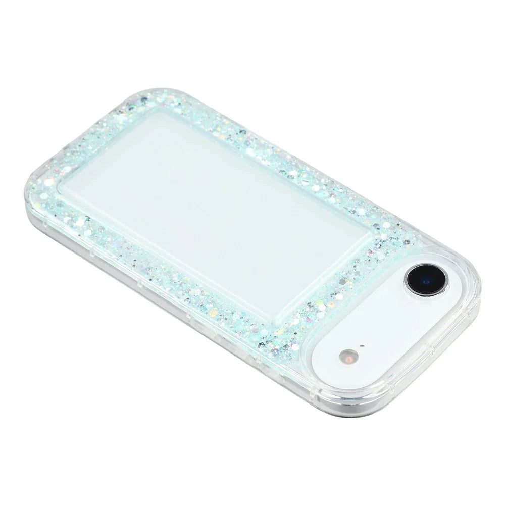 For iPhone Air Case Glitter Epoxy Soft TPU Clear Back Cover - Green - 5